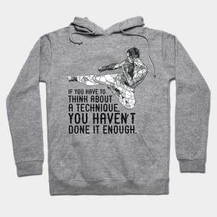 Martial Arts Training Side Kick Quote Hoodie